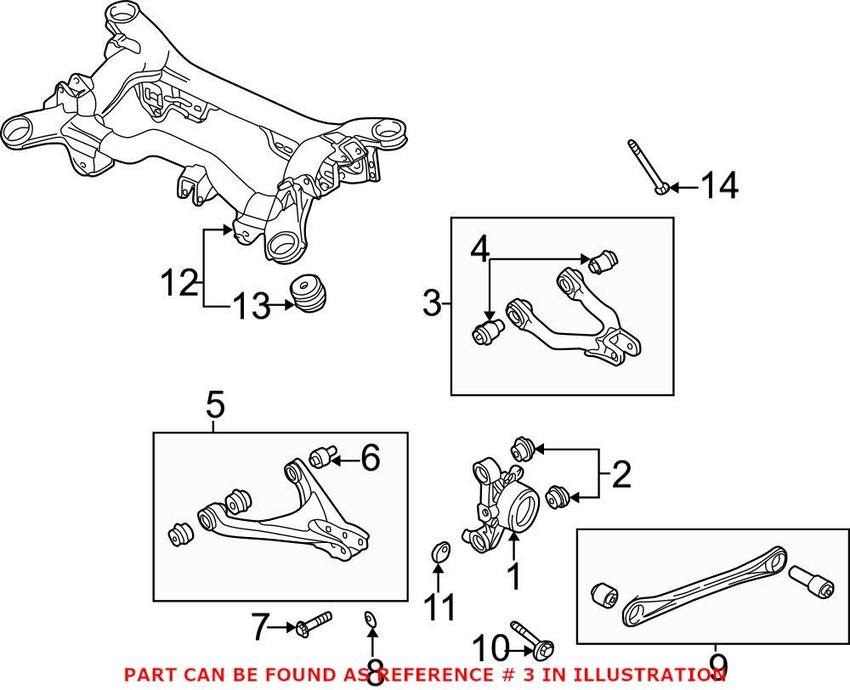 VW Control Arm - Rear Upper 8E0505323D